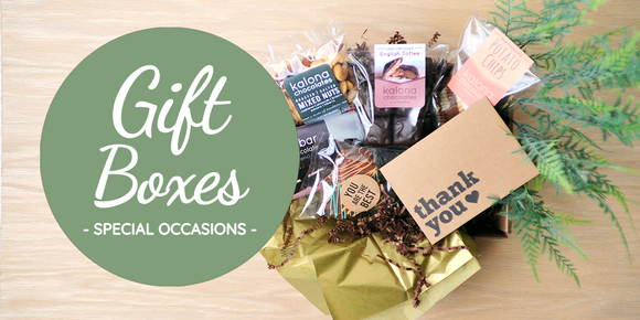 Special Occasion chocolate gift boxes are handmade in Kalona, Iowa.