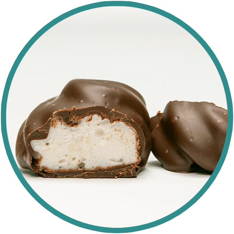 MARSHMALLOWS covered in chocolate Kalona Chocolates