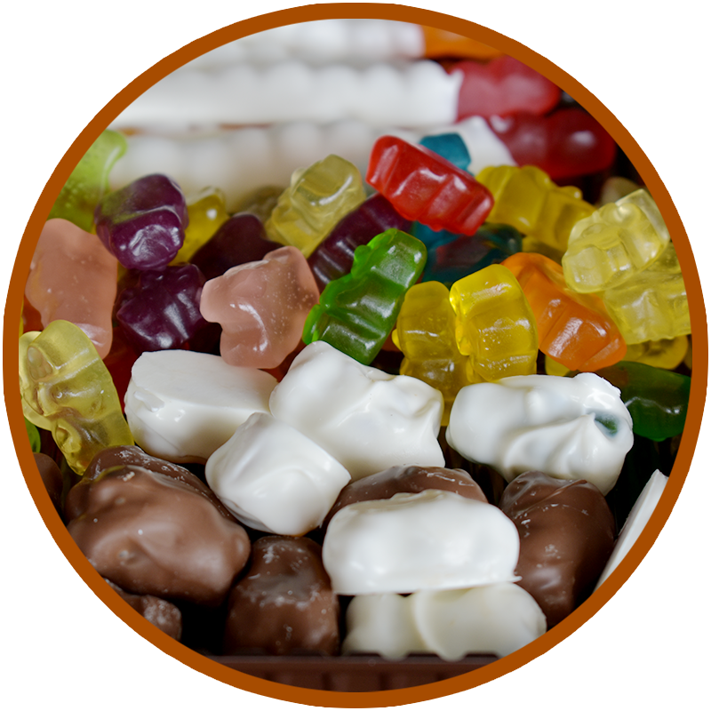 GUMMY BEARS & GUMMY WORMS covered in chocolate – Kalona Chocolates