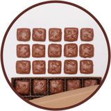 15 pieces of handmade pecan english toffee candy from Kalona, Iowa.