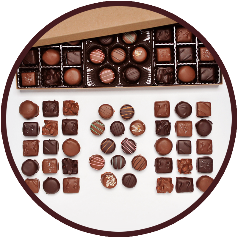 CHOCOLATE BUNDLE gift wrapped – Kalona Chocolates