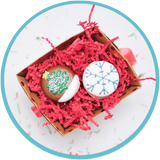 HOLIDAY OREOS decorated with chocolate