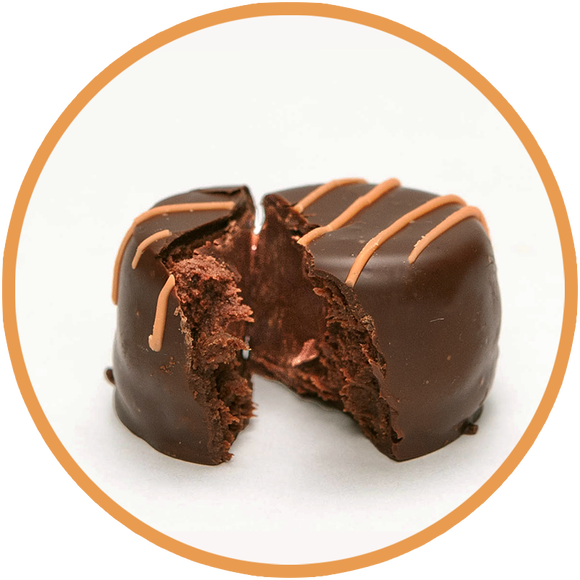 Dark Chocolate orange chocolate truffles from Kalona Chocolates