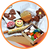 These kids chocolate gift boxes are hand made in Kalona Iowa. They are sure to delight any chocolate lover!
