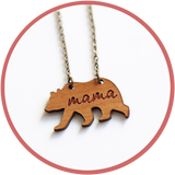 Mama Bear handcrafted mothers day necklace