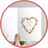A Mother's Love is the Heart of a Family card