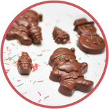 Stocking stuffer chocolates Santas for kids!