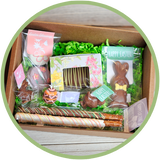 Easter Box, Easter Basket - filled with handmade chocolates by Kalona Chocolates