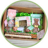 Easter Box, Easter Basket - filled with handmade chocolates by Kalona Chocolates