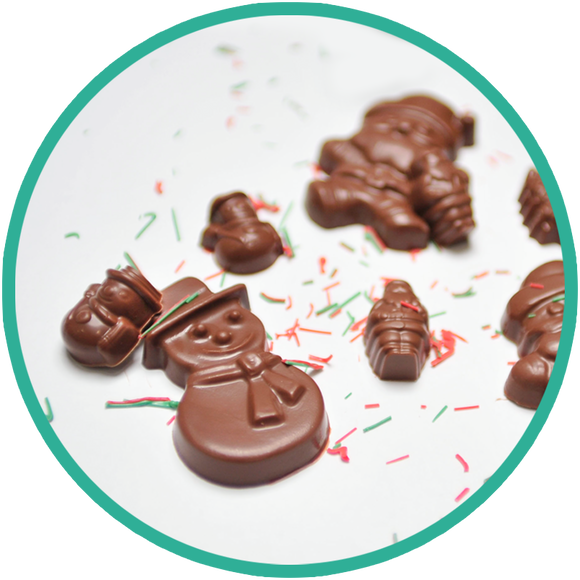 Shop Thin Chocolate Chocolate Mold: Snowflakes, Snowman, Gingerbread –  Sprinkle Bee Sweet