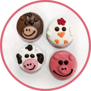 CHOCOLATE OREOS decorated farm animals